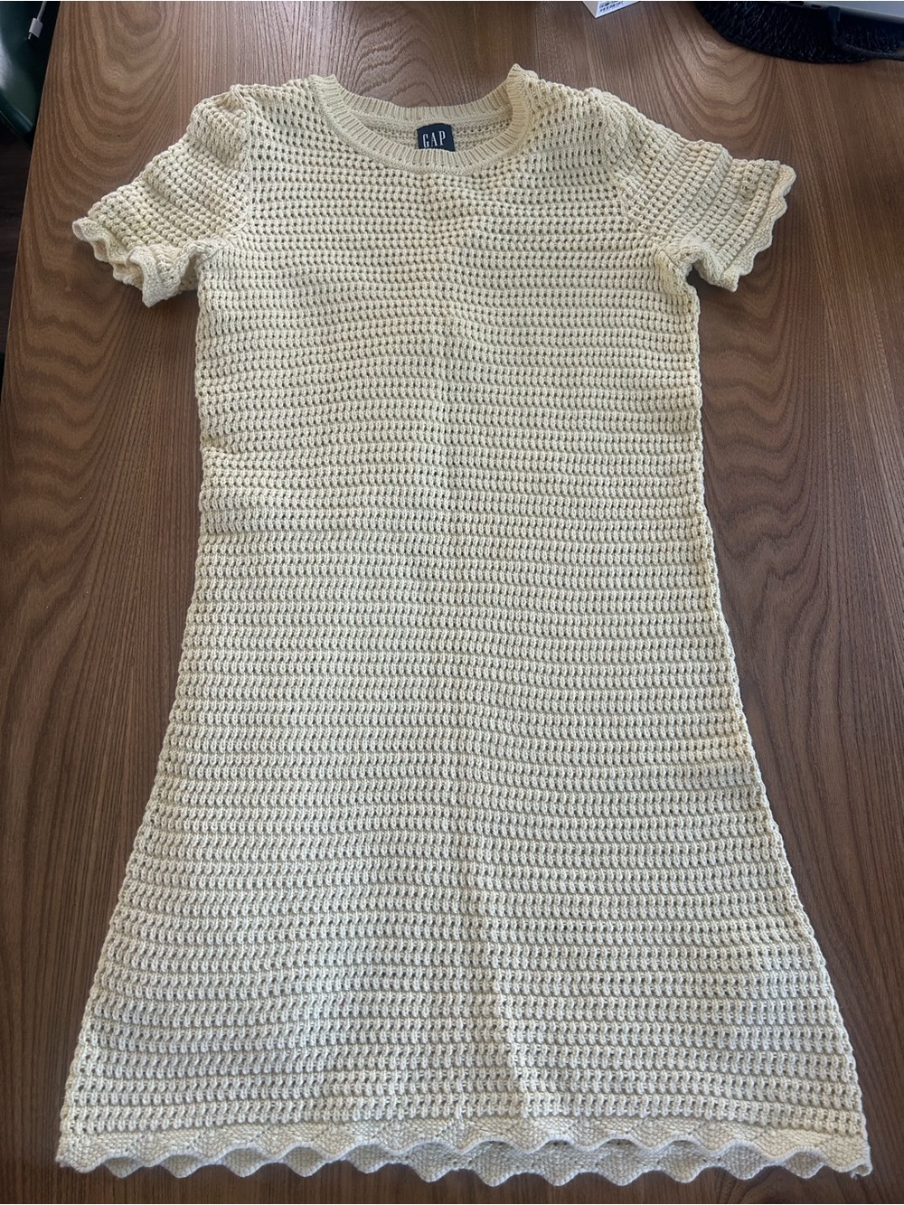 GAP Yellow Crochet Knit Top